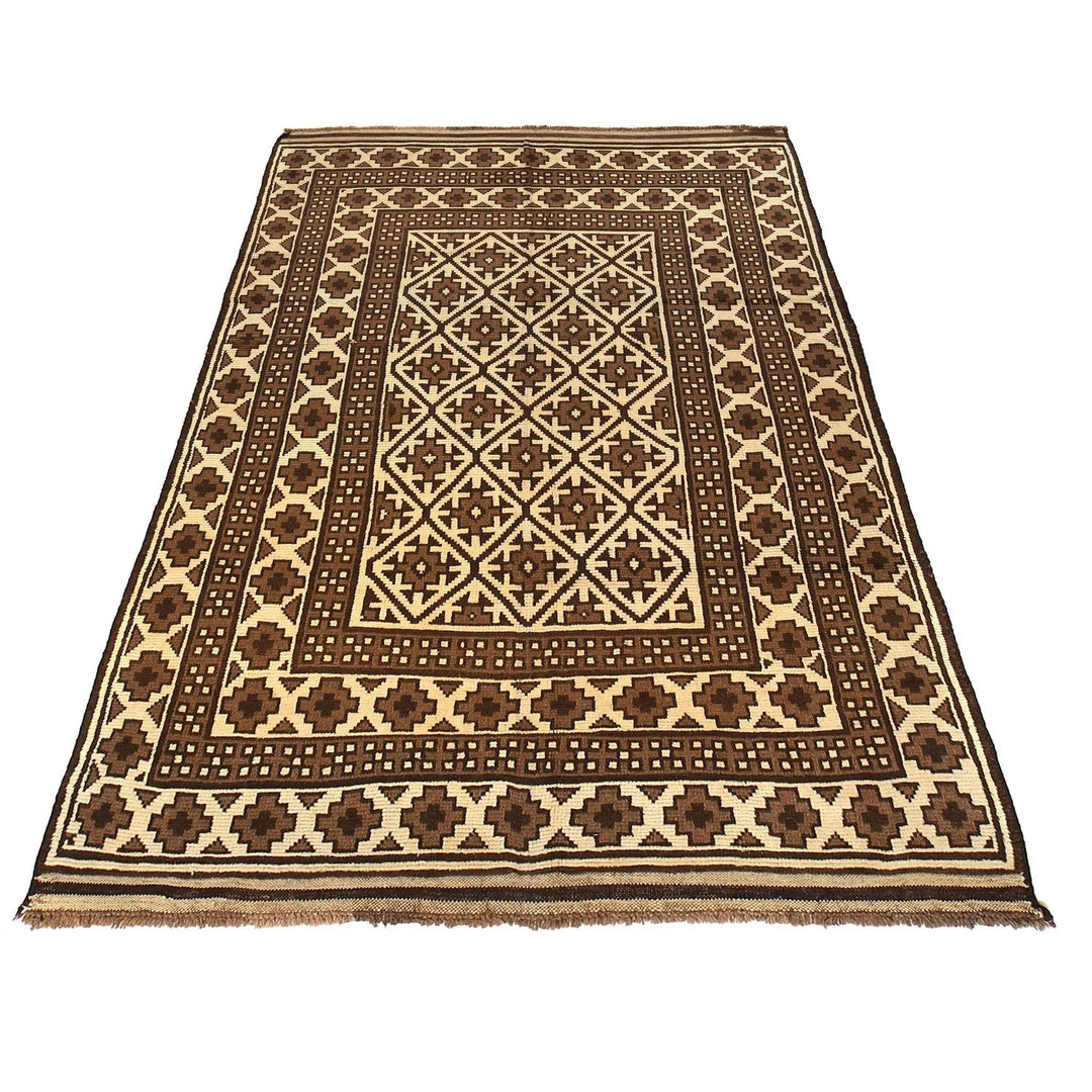 Afghan Baluchi Rug 5'7" x 8'10" Hand-Knotted | No. AL10045
