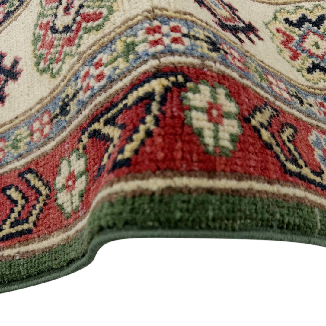 Afghan Kazak Rug 5' 0" x 6' 6" Hand-Knotted | No. AL100535