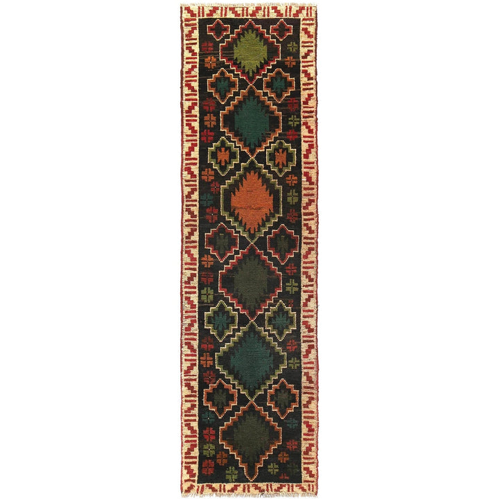 Afghan Baluchi Rug 2' 7" x 9' 5" Hand-Knotted | No. AL10179