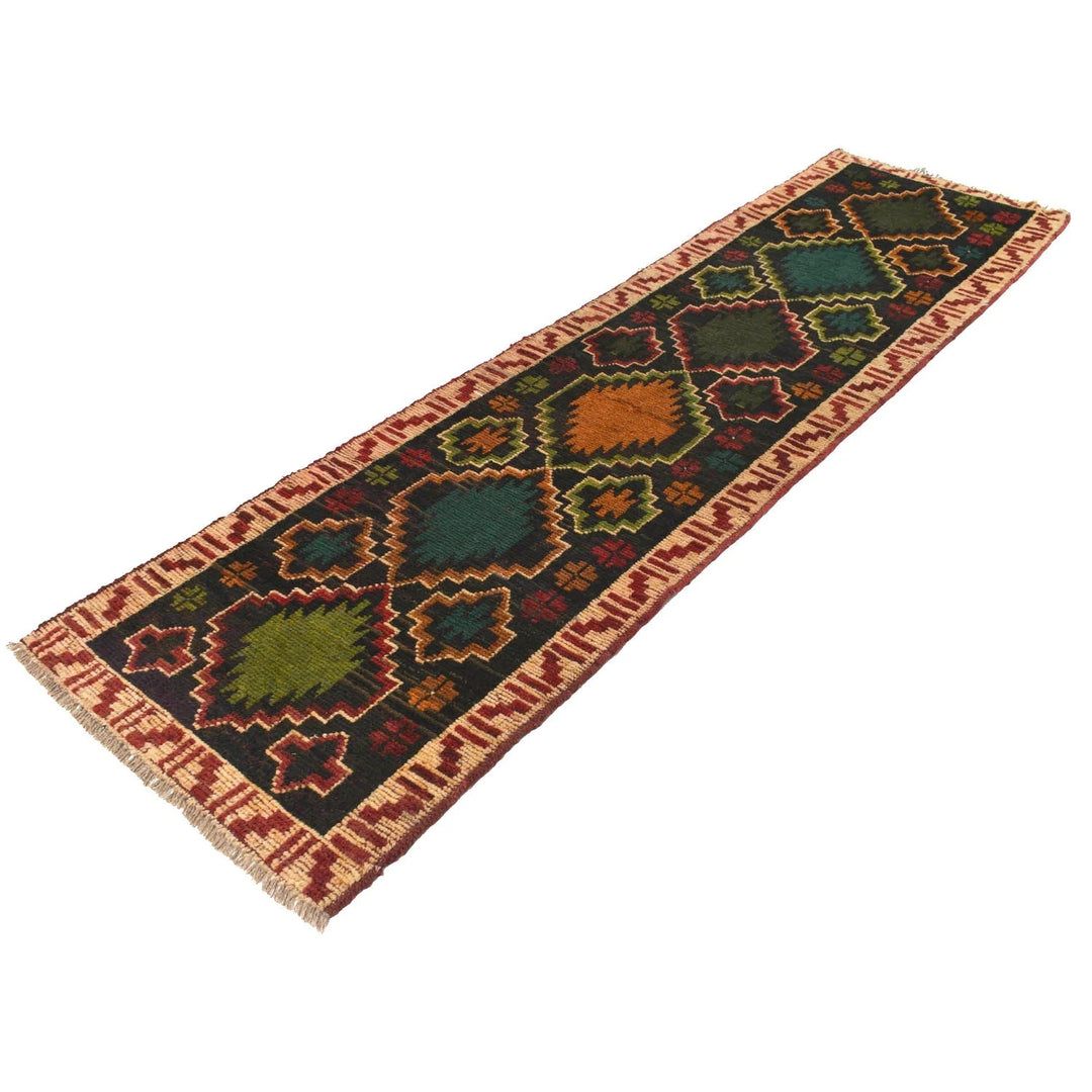 Afghan Baluchi Rug 2' 7" x 9' 5" Hand-Knotted | No. AL10179
