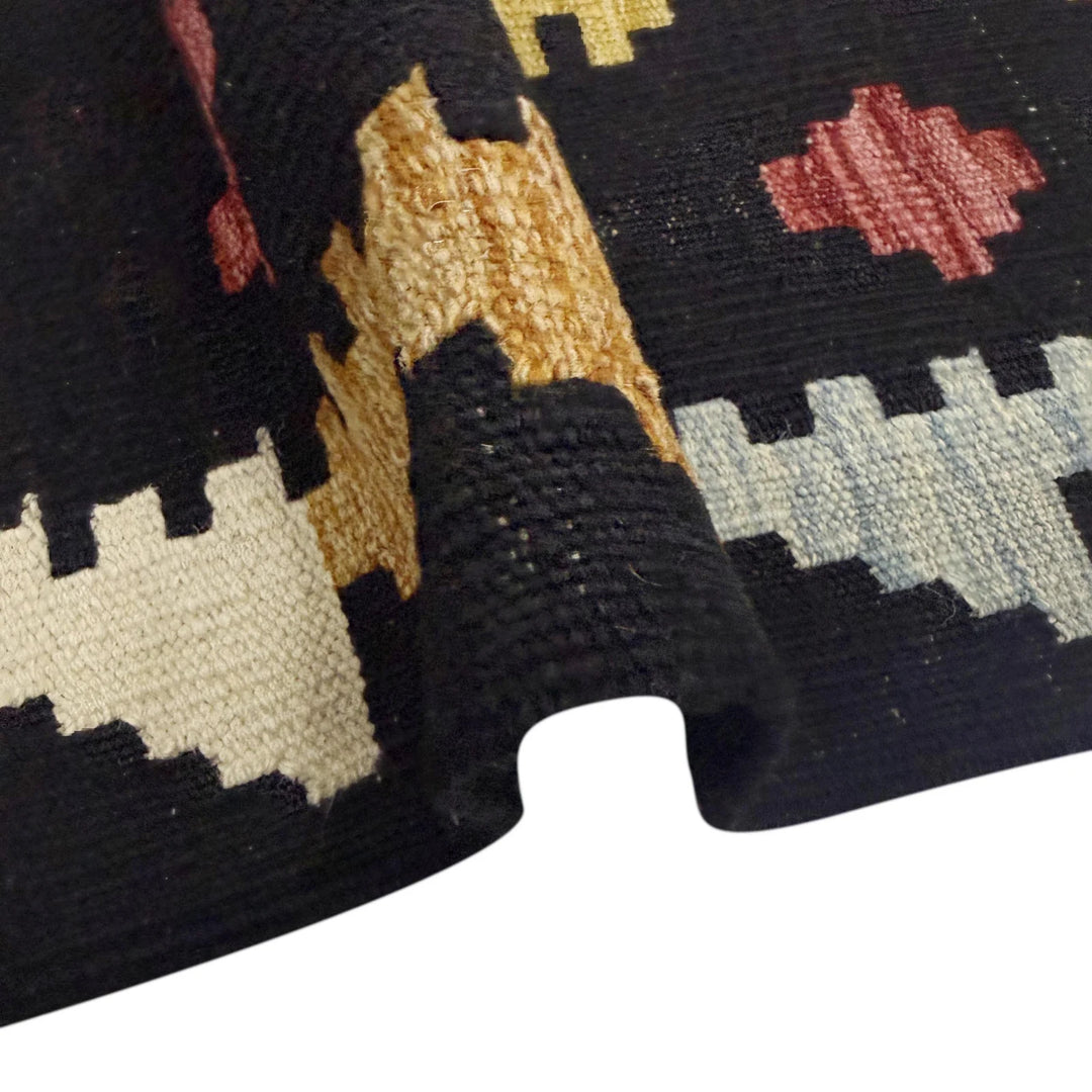 Afghan Vegetable Kilim Rug 6' 7" x 9' 10" Flat-Weave | No. AL102237