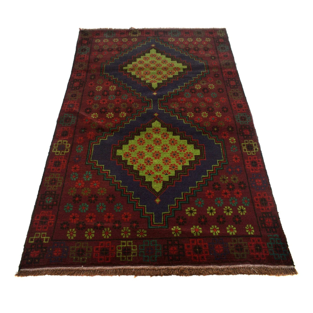 Afghan Baluchi Rug 3' 10" x 6' 5" Hand-Knotted | No. AL10376