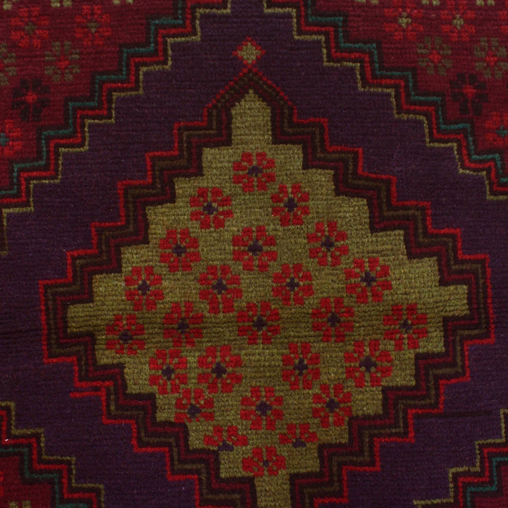 Afghan Baluchi Rug 3' 10" x 6' 5" Hand-Knotted | No. AL10376