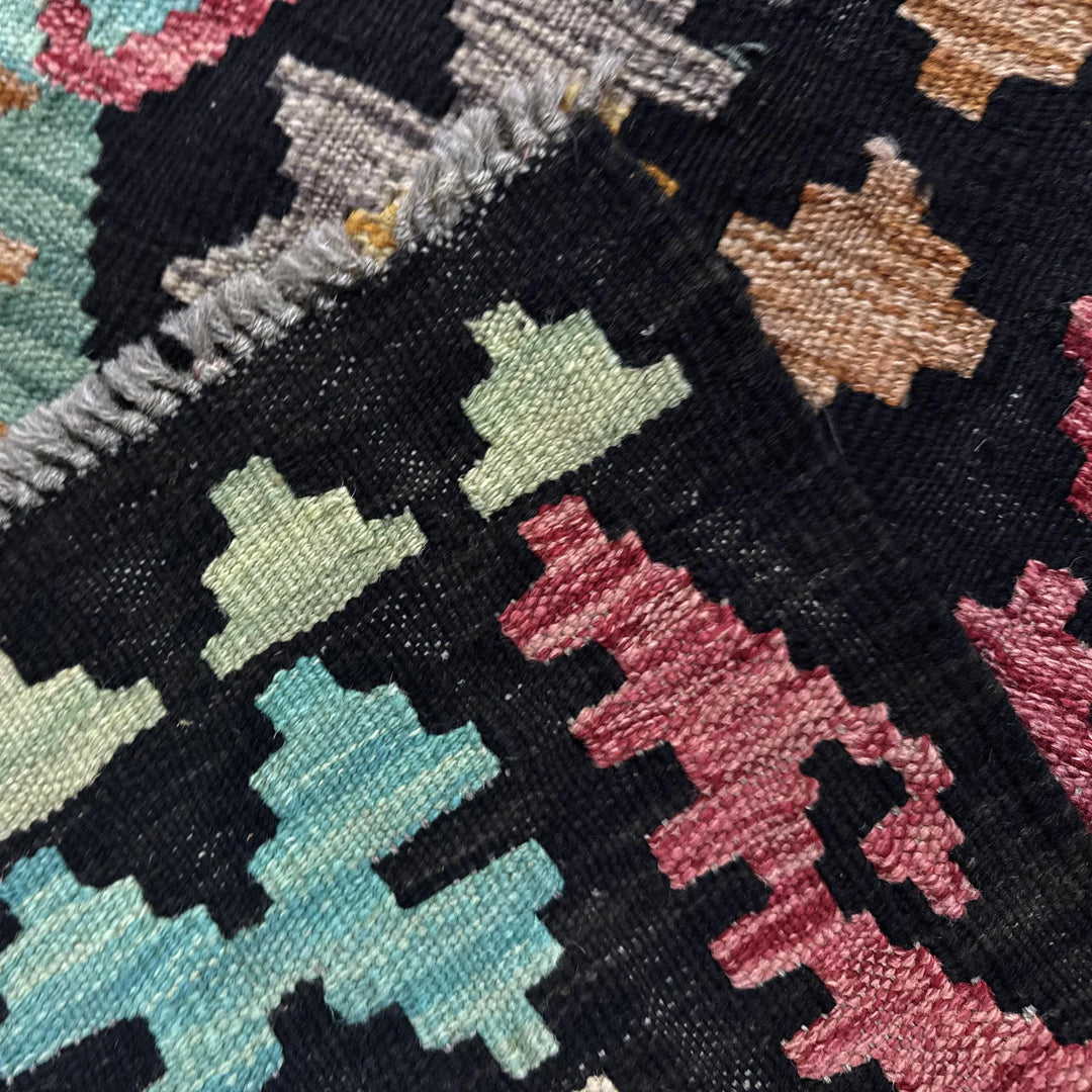 Afghan Vegetable Kilim Rug 6' 8" x 10' 0" Flat-Weave | No. AL103922