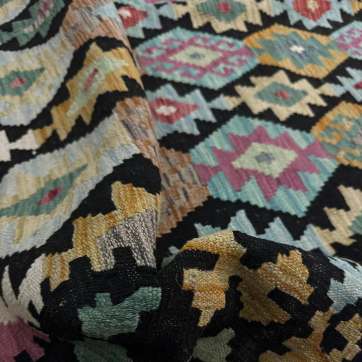 Afghan Vegetable Kilim Rug 6' 8" x 10' 0" Flat-Weave | No. AL103922