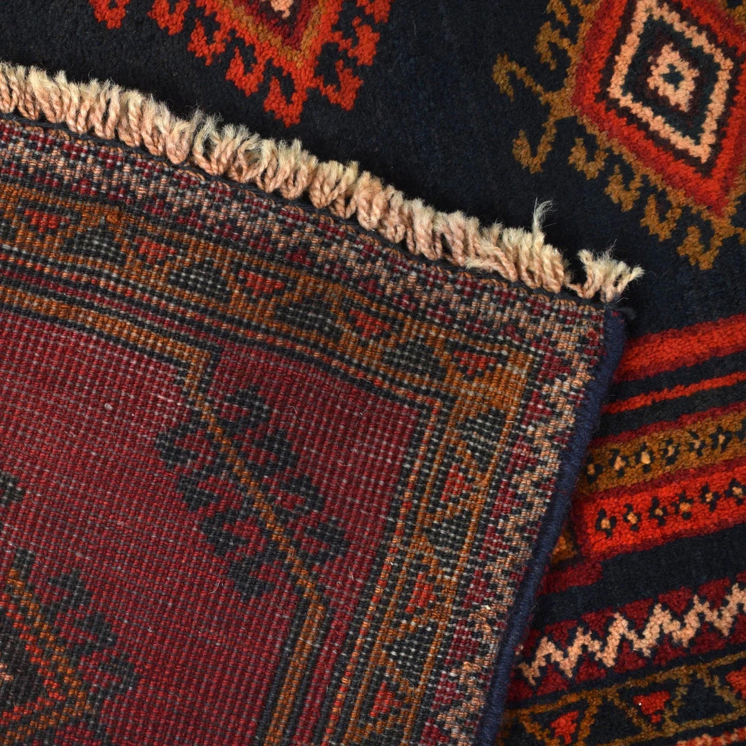 Afghan Baluchi Rug 4' 4" x 8' 7" Hand-Knotted | No. AL10409
