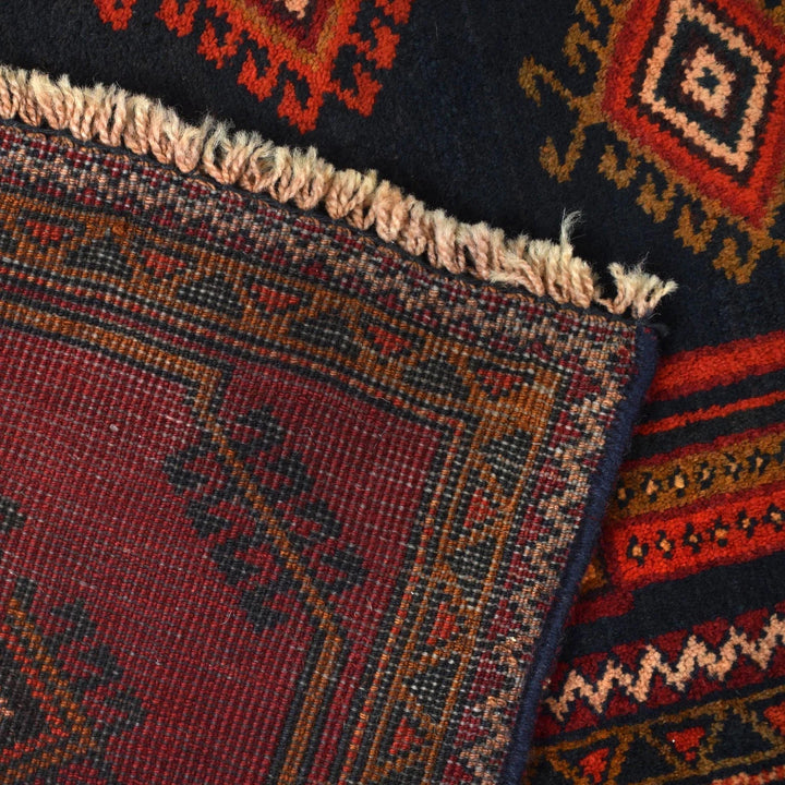 Afghan Baluchi Rug 4' 4" x 8' 7" Hand-Knotted | No. AL10409