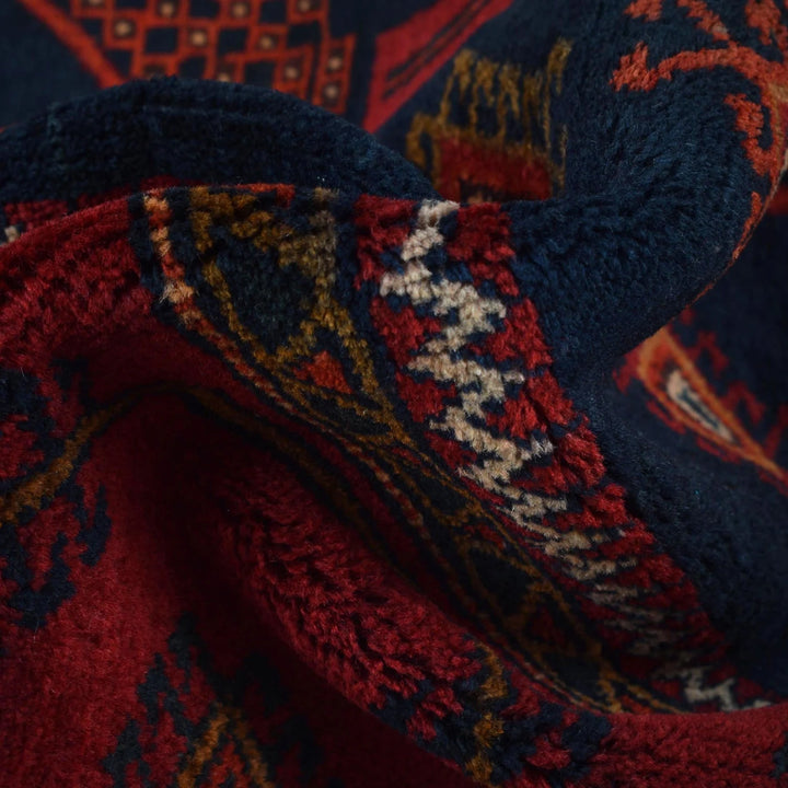 Afghan Baluchi Rug 4' 4" x 8' 7" Hand-Knotted | No. AL10409