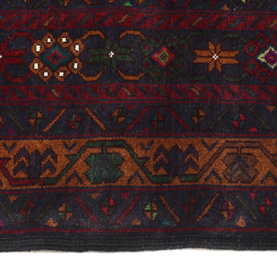 Afghan Baluchi Rug 4' 3" x 6' 2" Hand-Knotted | No. AL10466