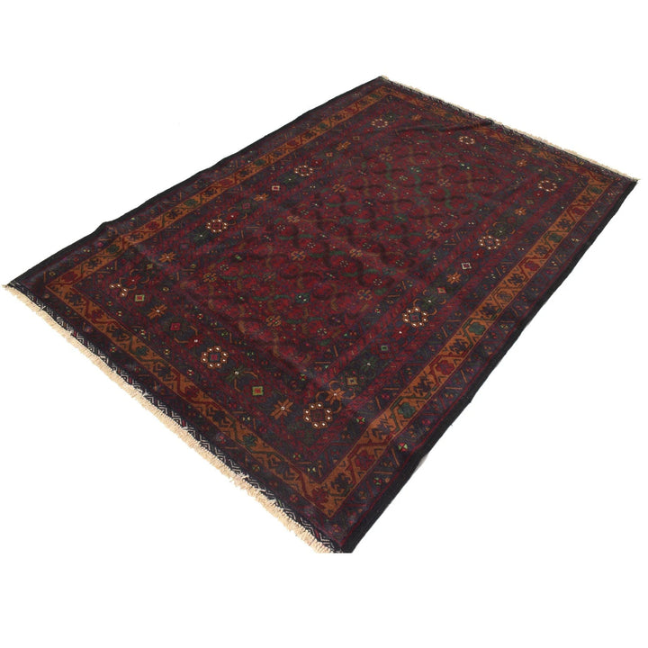 Afghan Baluchi Rug 4' 3" x 6' 2" Hand-Knotted | No. AL10466