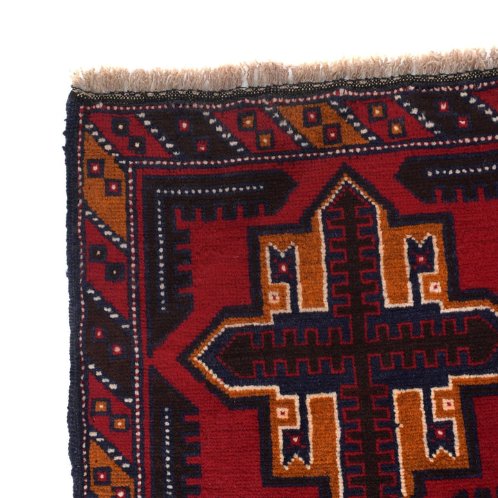 Afghan Baluchi Rug 3' 1" x 4' 9" Hand-Knotted | No. AL10468