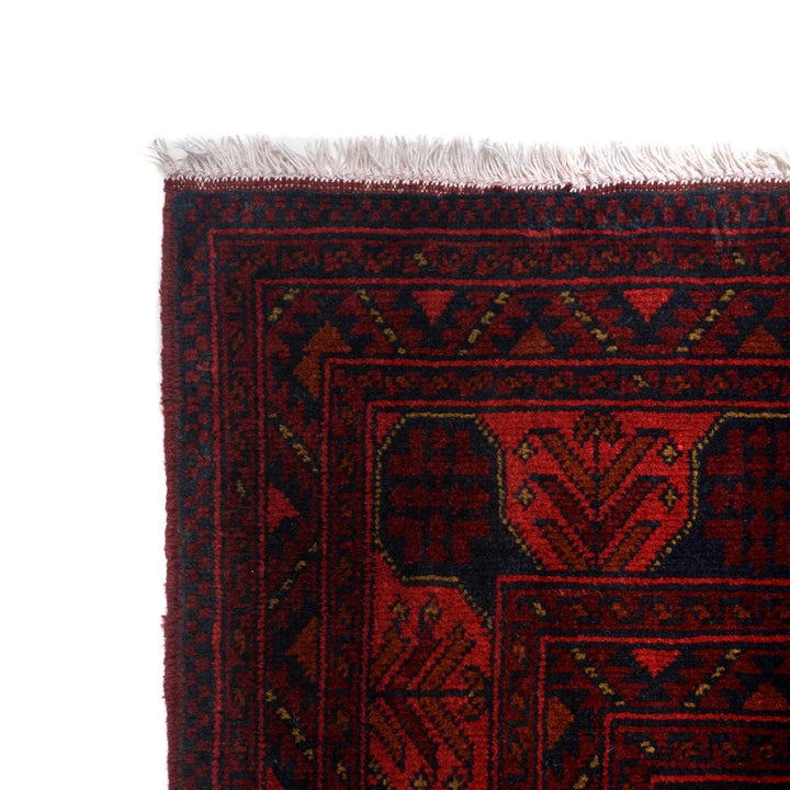 Red Afghan Khal Mohammadi Rug 5' 1" x 7' 1" Hand-Knotted | No. AL10519