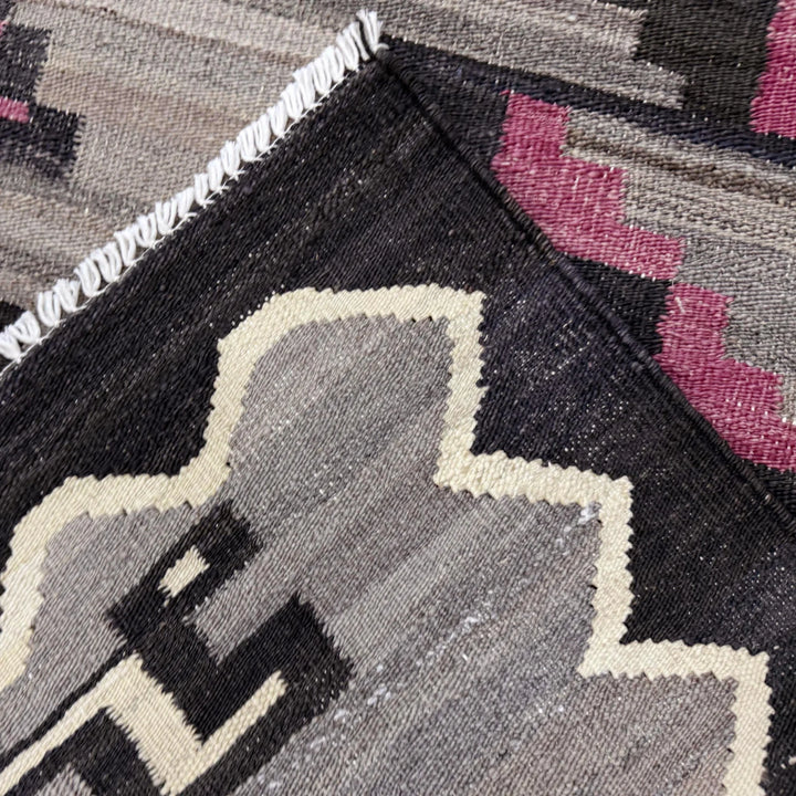 Afghan Vegetable Kilim Rug 6' 6" x 8' 8" Flat-Weave | No. AL105488