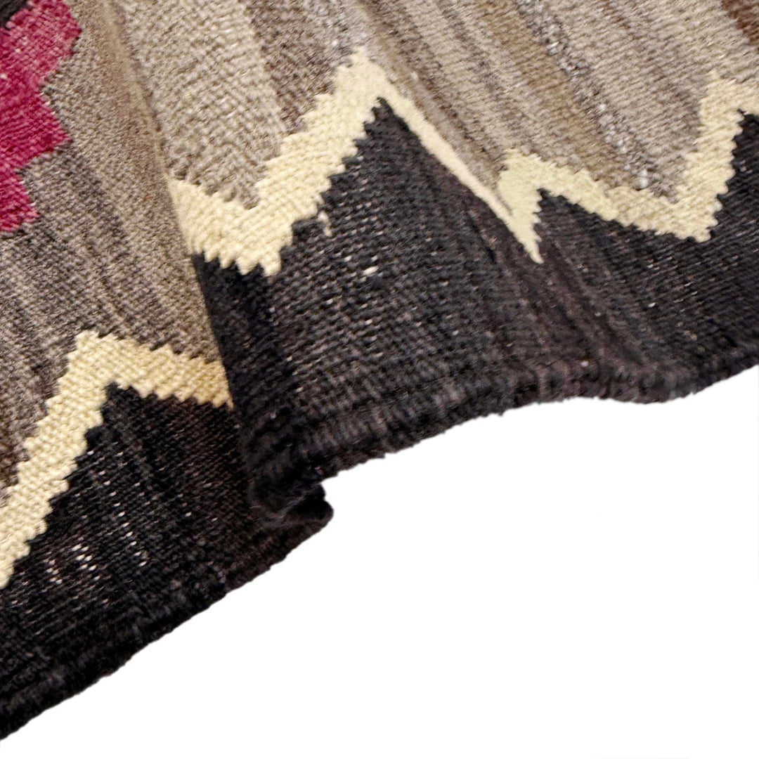 Afghan Vegetable Kilim Rug 6' 6" x 8' 8" Flat-Weave | No. AL105488