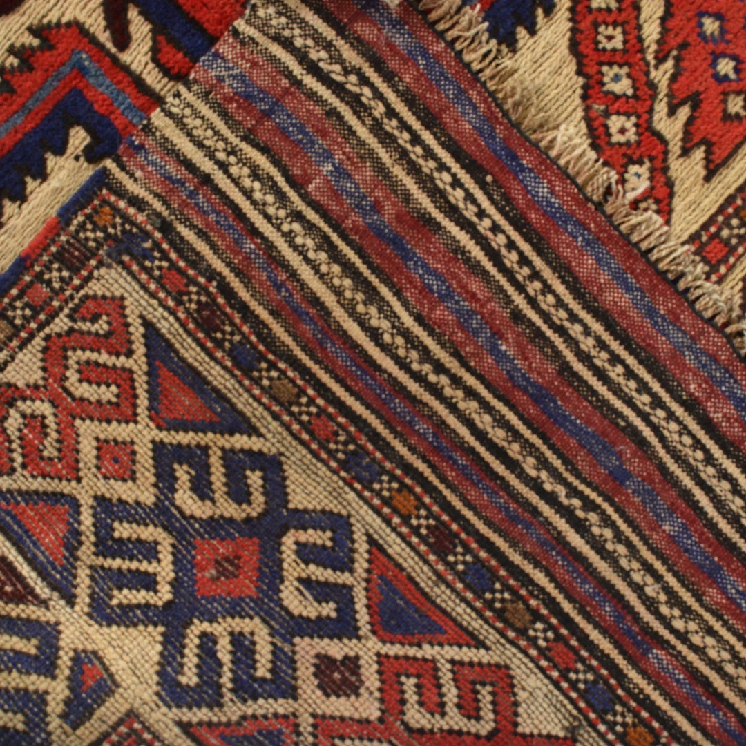 Afghan Barjista Kilim Rug 4' 3" x 5' 11" Flat-Weave | No. AL10567