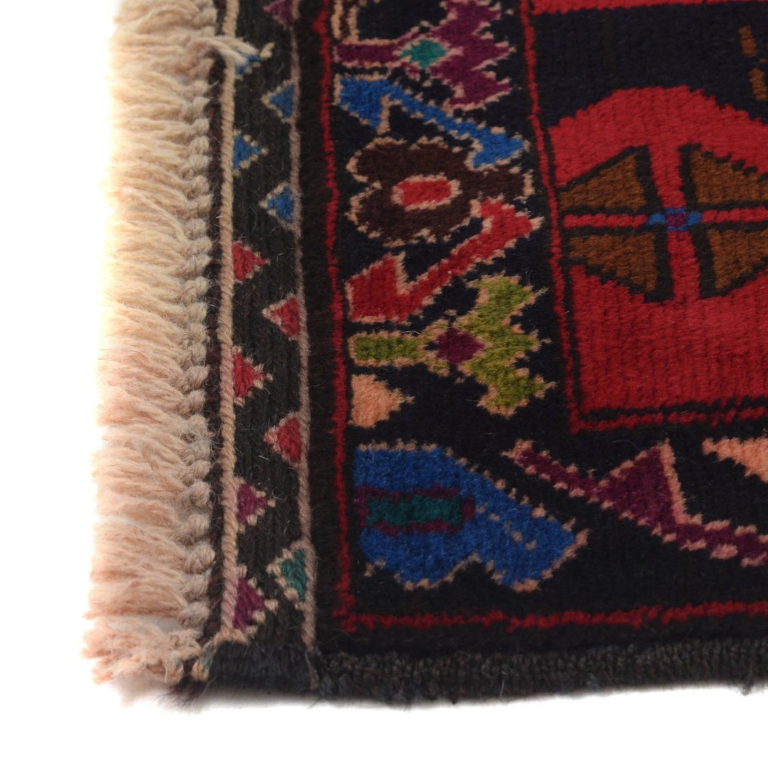 Red Afghan Pictorial Rug 3' 0" x 5' 0" Hand-Knotted | No. AL10735