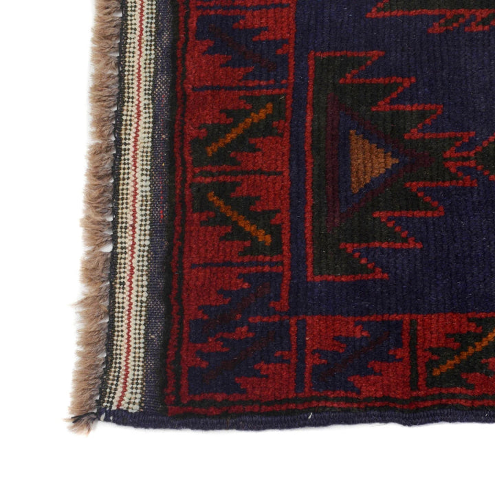 Afghan Balochi Rug 2' 11" x 4' 6" Hand-Knotted | No. AL10752