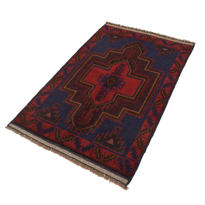 Afghan Balochi Rug 2' 11" x 4' 6" Hand-Knotted | No. AL10752