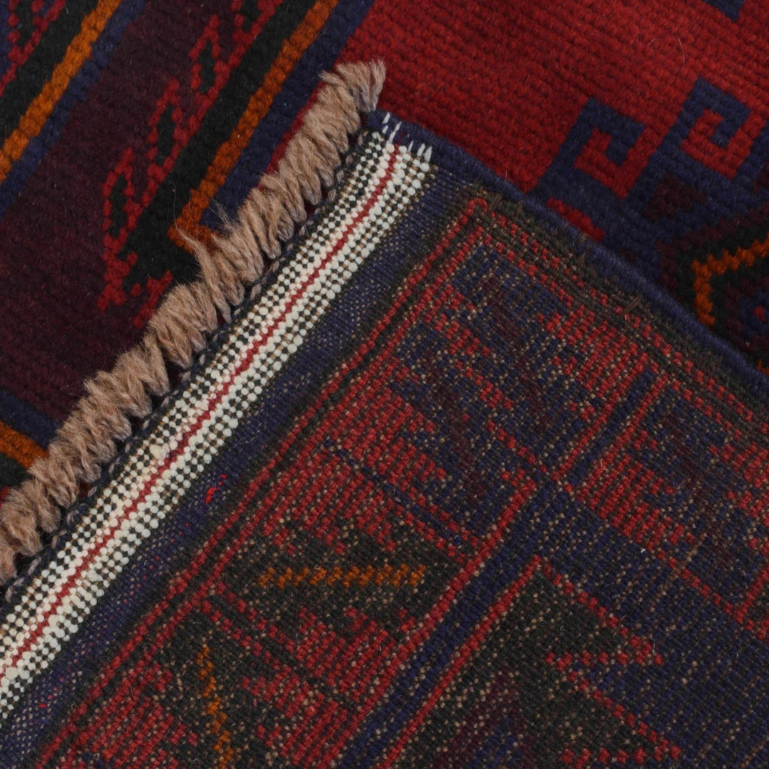 Afghan Balochi Rug 2' 11" x 4' 6" Hand-Knotted | No. AL10752