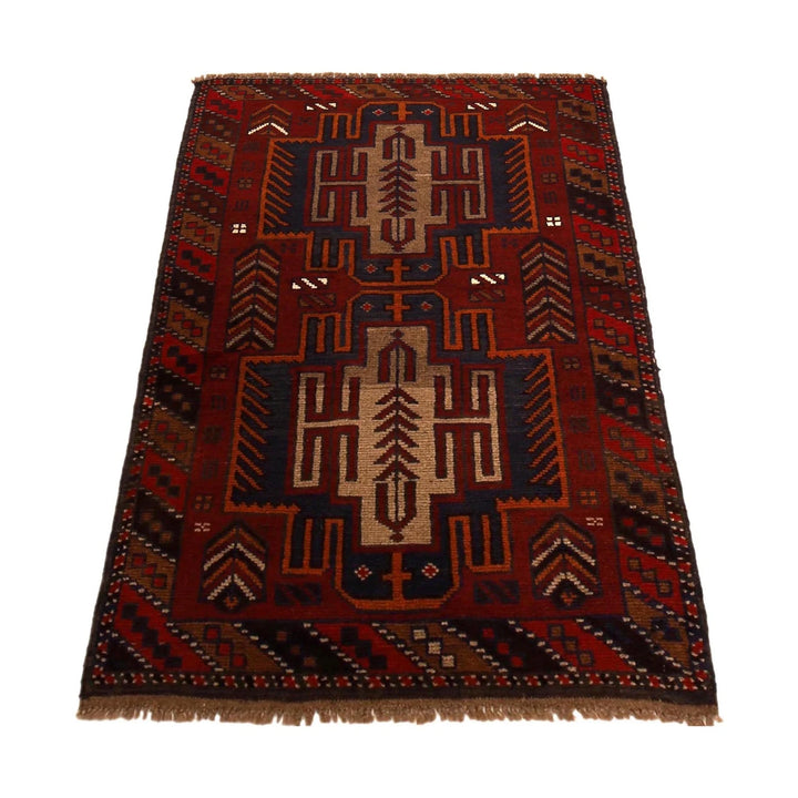 Afghan Baluchi Rug 2' 10" x 4' 3" Hand-Knotted | No. AL10761