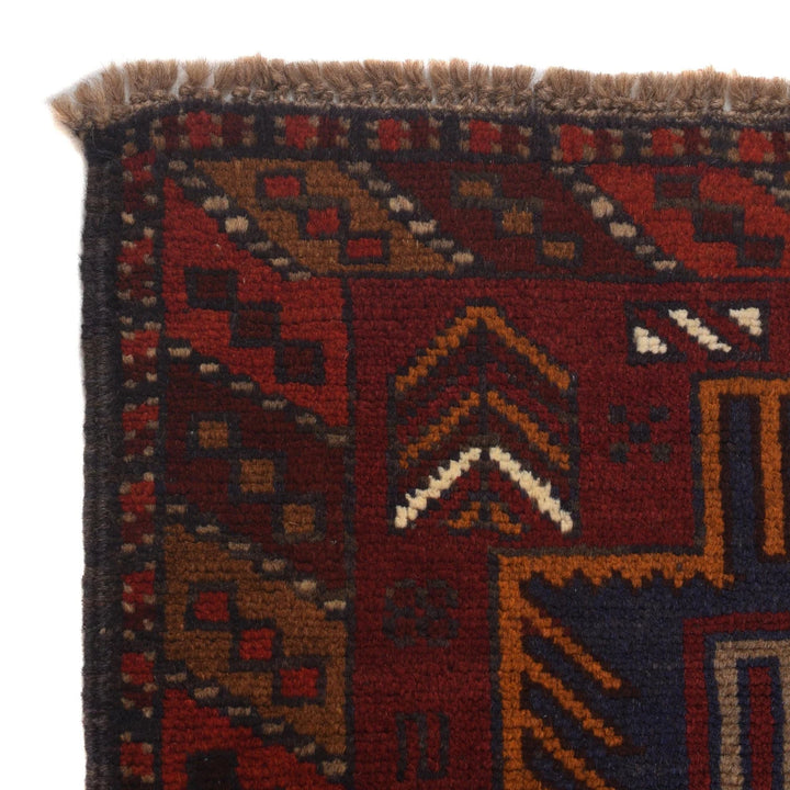Afghan Baluchi Rug 2' 10" x 4' 3" Hand-Knotted | No. AL10761
