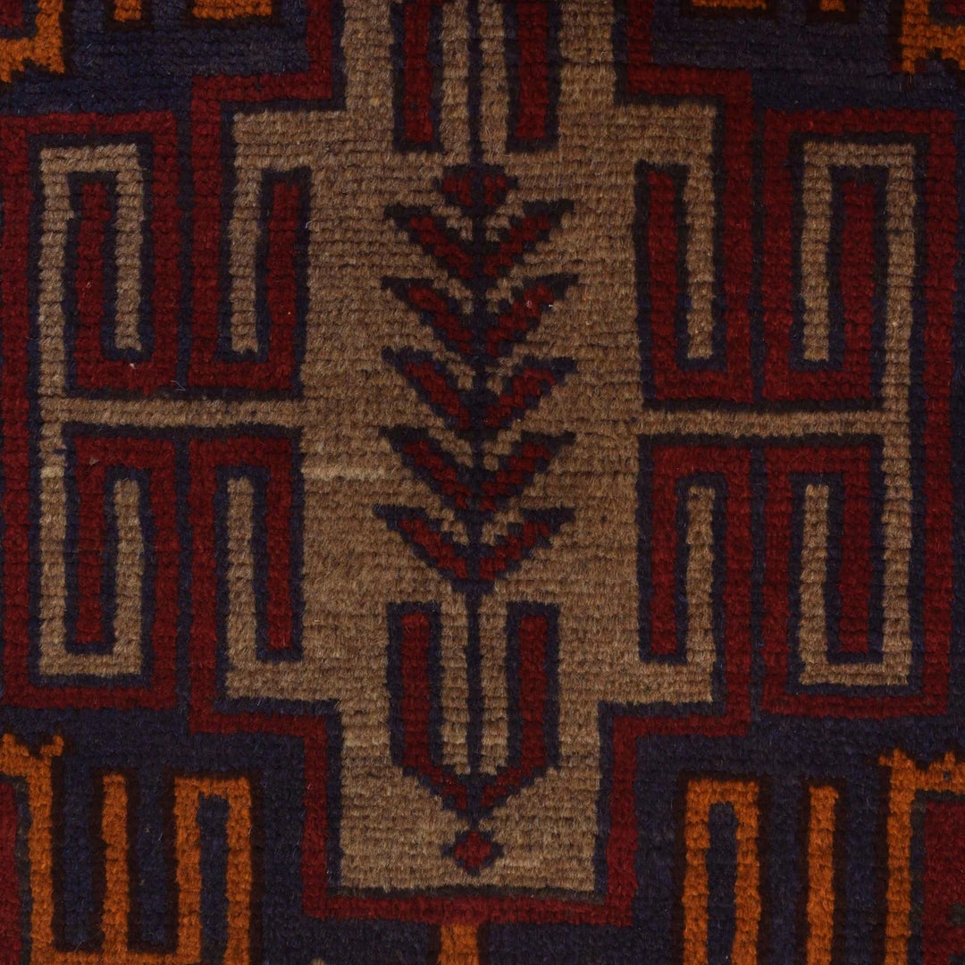 Afghan Baluchi Rug 2' 10" x 4' 3" Hand-Knotted | No. AL10761