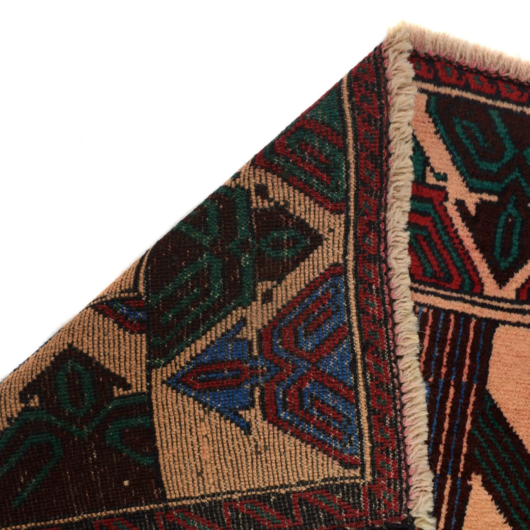 Afghan Baluchi Rug 3' 0" x 4' 8" Hand-Knotted | No. AL10799