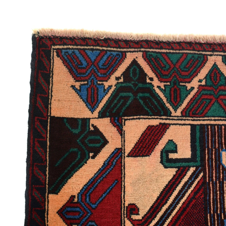 Afghan Baluchi Rug 3' 0" x 4' 8" Hand-Knotted | No. AL10799