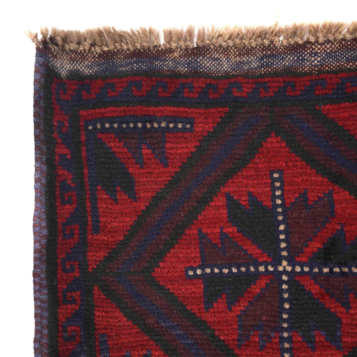 Afghan Baluchi Rug 3' 3" x 4' 9" Hand-Knotted | No. AL10802