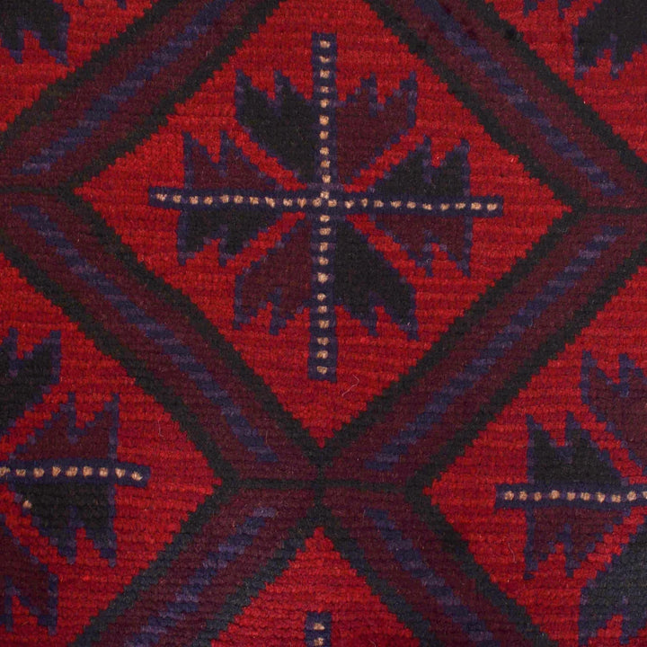 Afghan Baluchi Rug 3' 3" x 4' 9" Hand-Knotted | No. AL10802