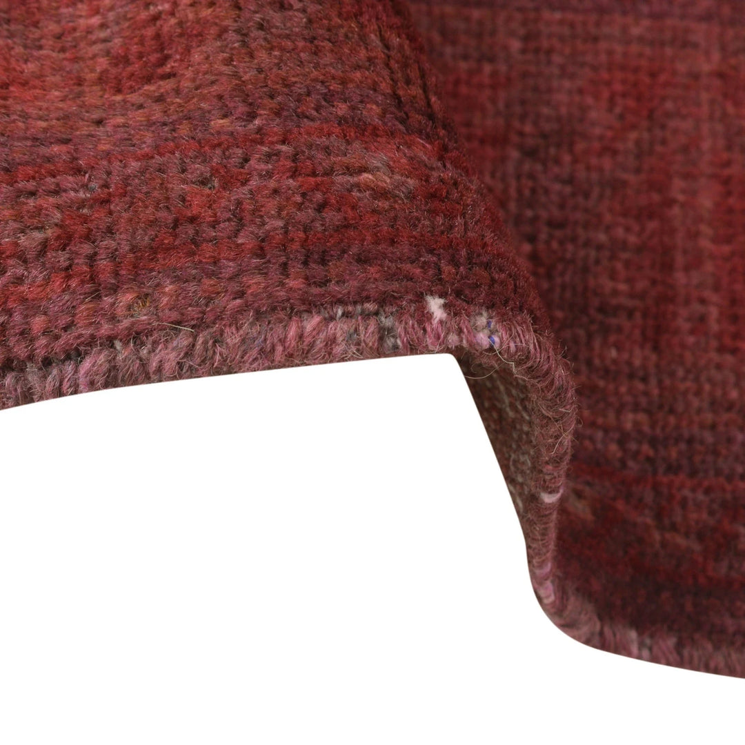 Pink Pakistani Overdye Rug 4' 1" x 5' 6" Hand-Knotted | No. AL10819