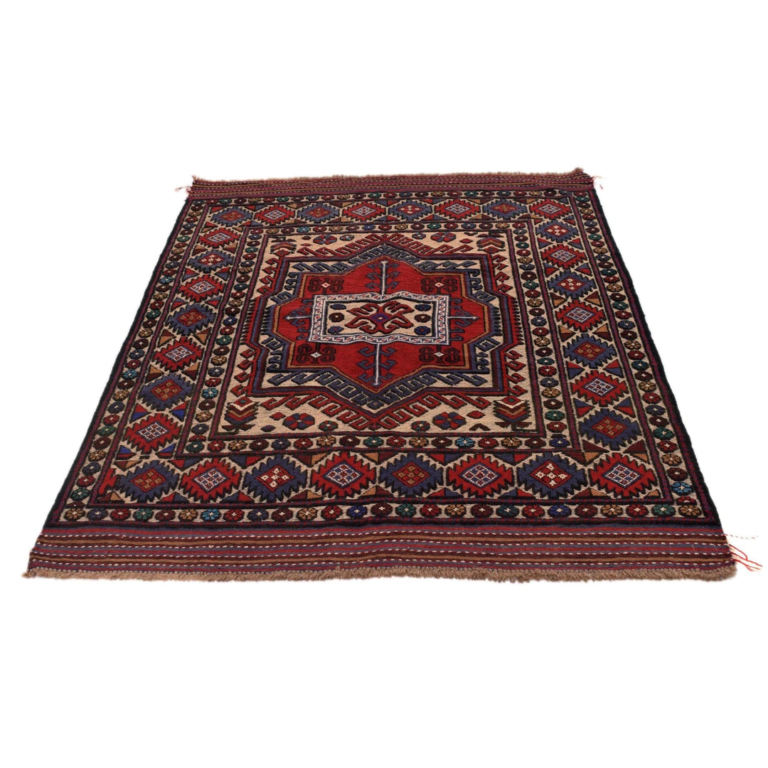 Afghan Barjista Kilim Rug 4' 2" x 6' 2" Flat-Weave | No. AL10846
