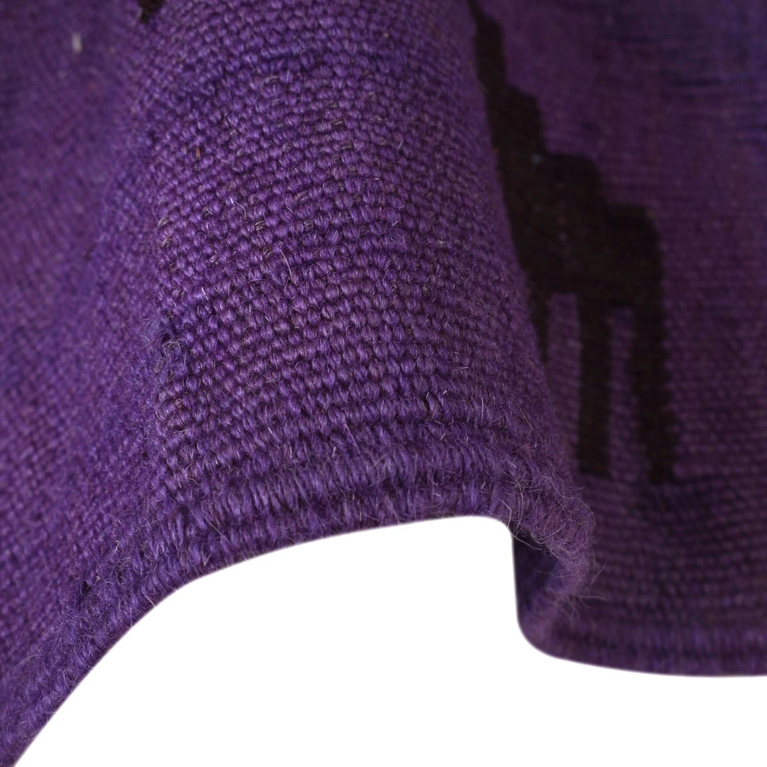 Purple Afghan Overdyed Chobi Kilim Rug 3' 9" x 5' 7" Flat-Weave | No. AL10910