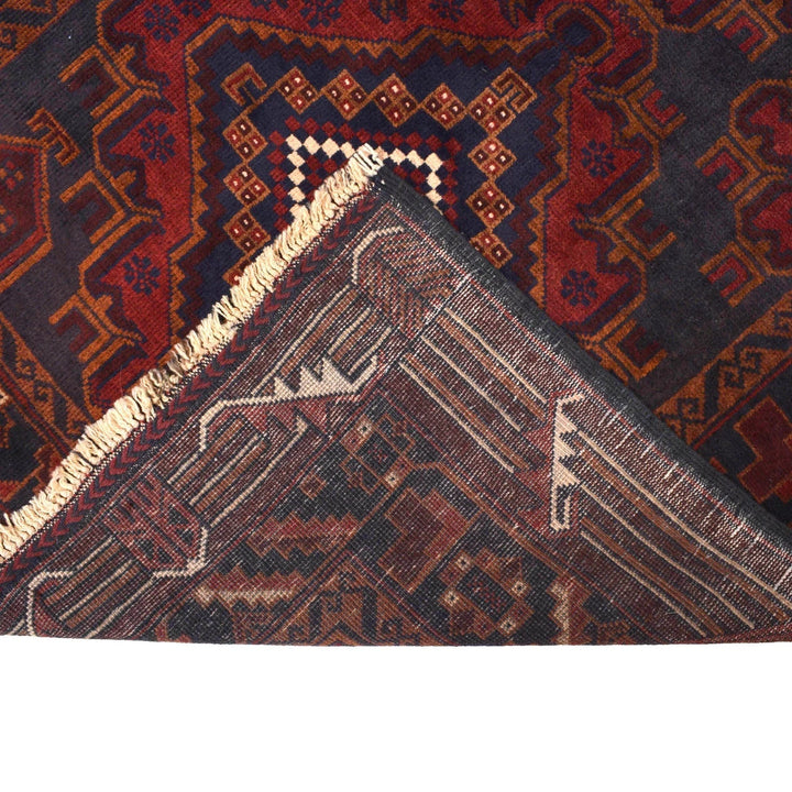 Afghan Baluchi Rug 3' 9" x 6' 9" Hand-Knotted | No. AL10915