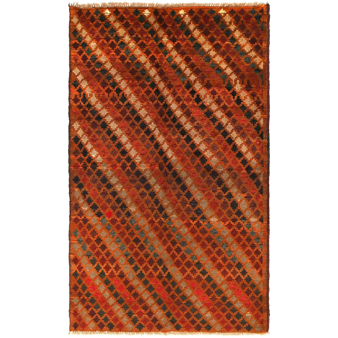 Afghan Baluchi Rug 3' 11" x 6' 4" Hand-Knotted | No. AL10922