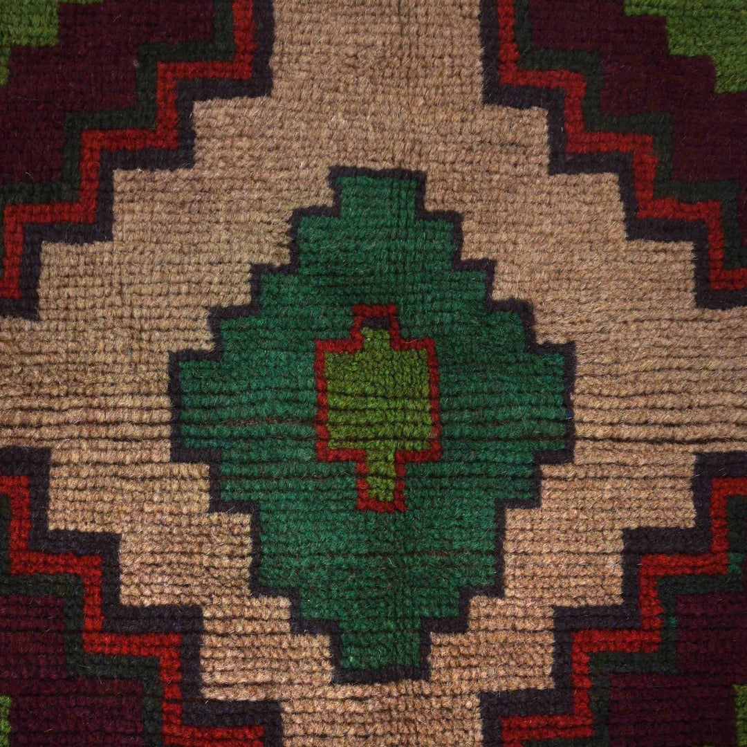 Afghan Baluchi Rug 3' 11" x 6' 4" Hand-Knotted | No. AL10974