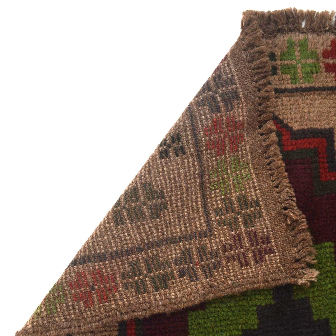 Afghan Baluchi Rug 3' 11" x 6' 4" Hand-Knotted | No. AL10974