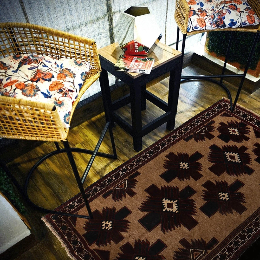 Afghan Baluchi Rug 2' 9" x 4' 9" Hand-Knotted | No. AL11081