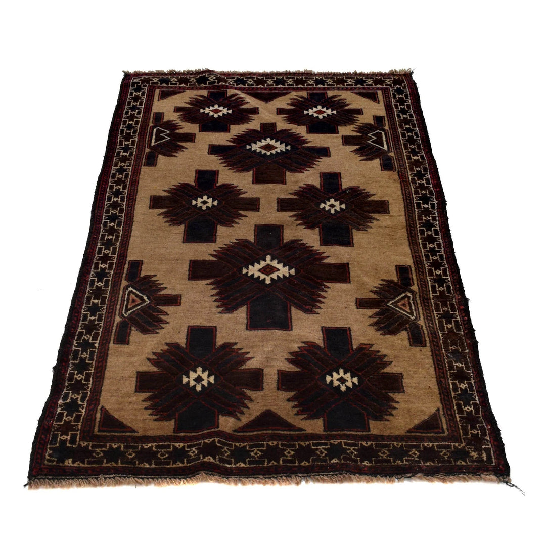 Afghan Baluchi Rug 2' 9" x 4' 9" Hand-Knotted | No. AL11081