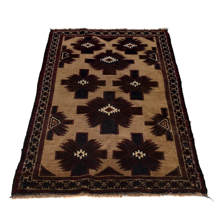 Afghan Baluchi Rug 2' 9" x 4' 9" Hand-Knotted | No. AL11081