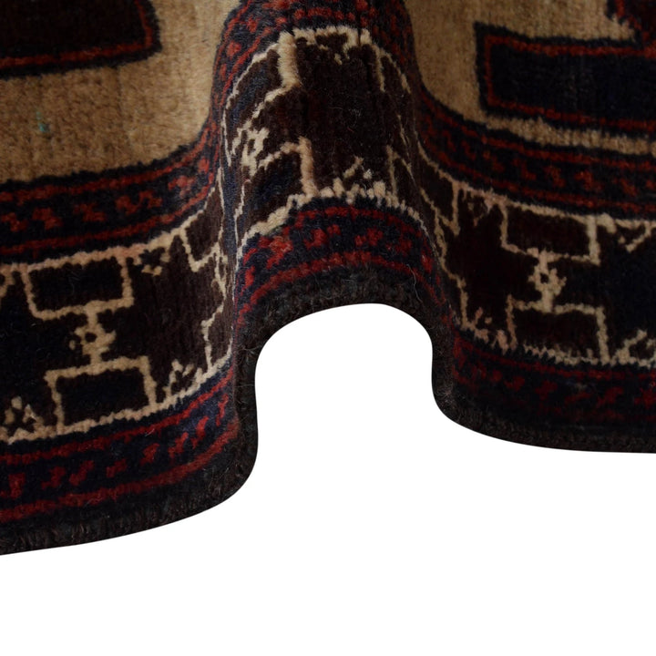 Afghan Baluchi Rug 2' 9" x 4' 9" Hand-Knotted | No. AL11081