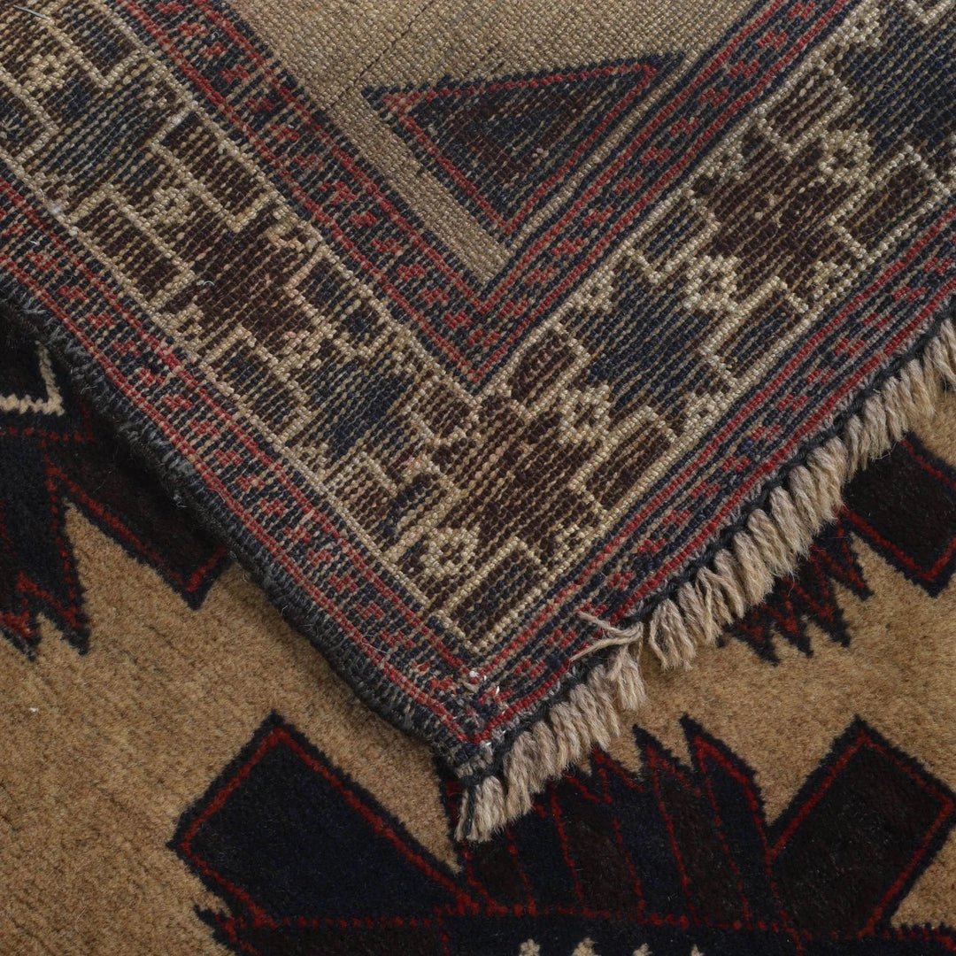 Afghan Baluchi Rug 2' 9" x 4' 9" Hand-Knotted | No. AL11081