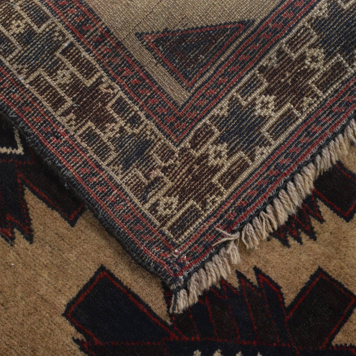 Afghan Baluchi Rug 2' 9" x 4' 9" Hand-Knotted | No. AL11081