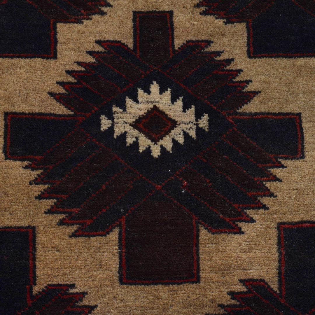 Afghan Baluchi Rug 2' 9" x 4' 9" Hand-Knotted | No. AL11081