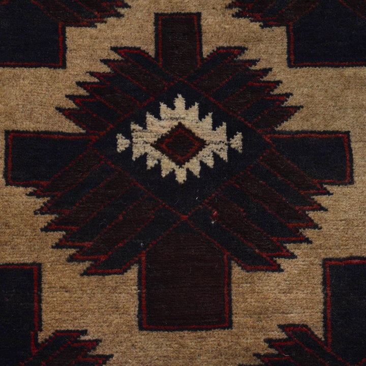 Afghan Baluchi Rug 2' 9" x 4' 9" Hand-Knotted | No. AL11081