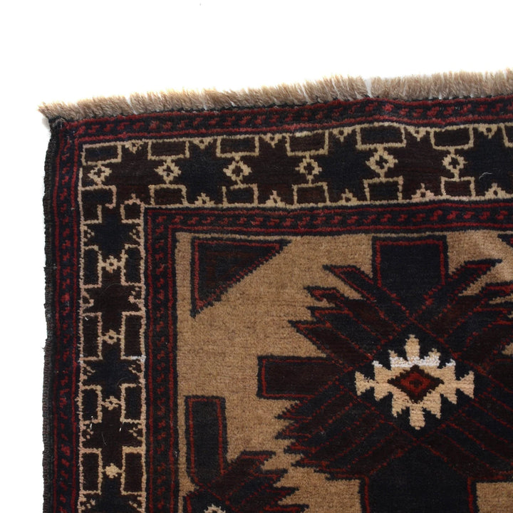Afghan Baluchi Rug 2' 9" x 4' 9" Hand-Knotted | No. AL11081