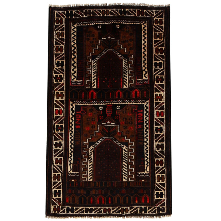 Afghan Prayer Rug 2' 6" x 4' 1" Hand-Knotted | No. AL11145