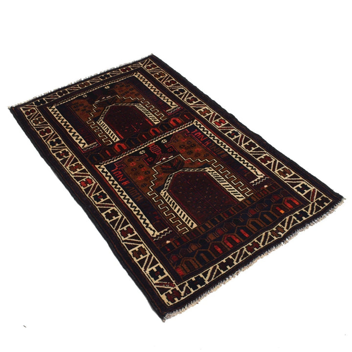 Afghan Prayer Rug 2' 6" x 4' 1" Hand-Knotted | No. AL11145