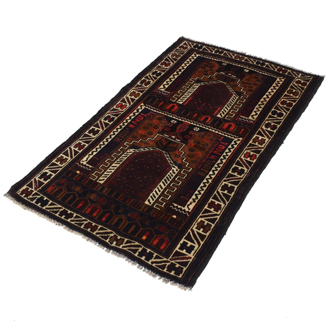 Afghan Prayer Rug 2' 6" x 4' 1" Hand-Knotted | No. AL11145