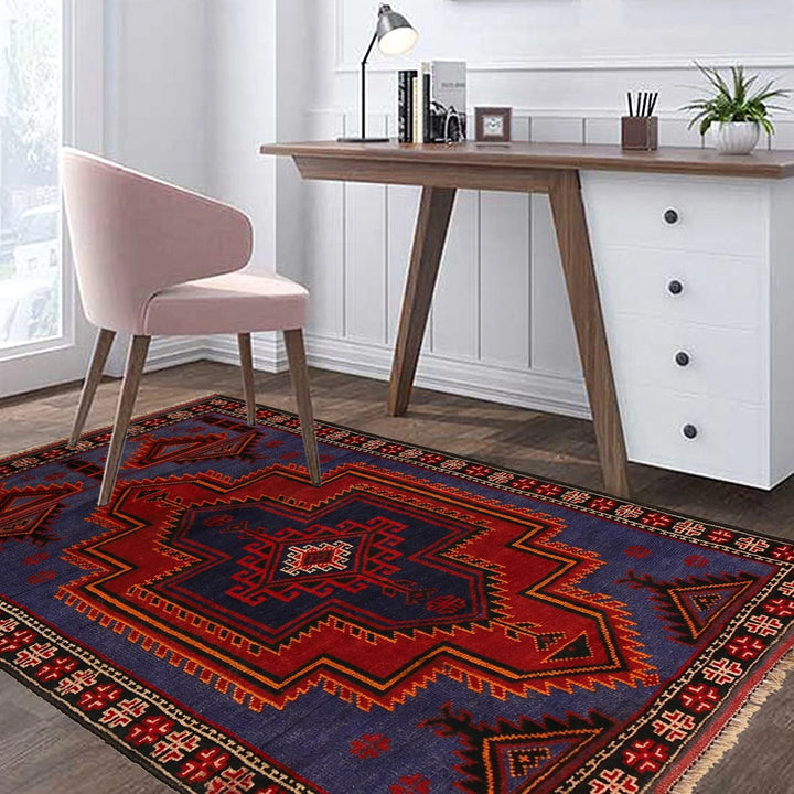 Afghan Baluchi Rug 2' 10" x 4' 8" Hand-Knotted | No. AL11170